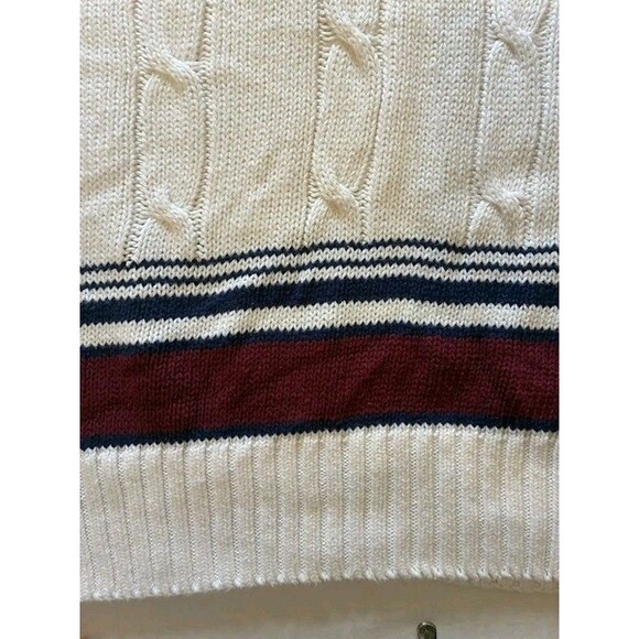Vintage Izod Lacoste Sweater Vest Sz Medium Tennis Cable Knit - Picture 4 of 4
